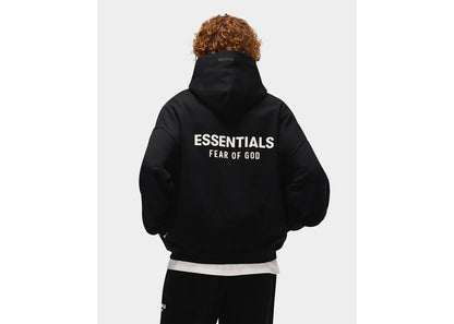 Fear of God Essentials Fleece Hoodie (FW24) Jet Black