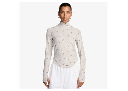 Nike Sportswear Collection Women's Slim 1/2-Zip Long-Sleeve Logo Top Light Orewood Brown/Red Sepia/Light Orewood Brown