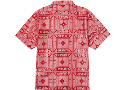 Supreme Tray Jacquard S/S Shirt Red