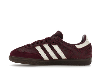 adidas Samba OG Snakeskin Maroon Cream White (Women's)