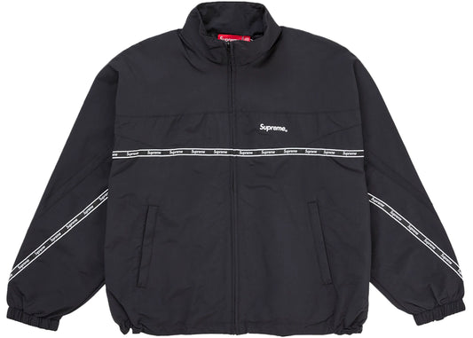 Supreme Logo Taping Track Jacket Black