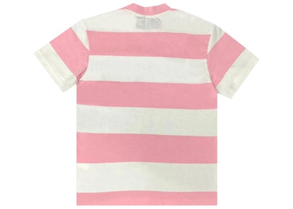 Corteiz Allstarz Striped Tee White Pink