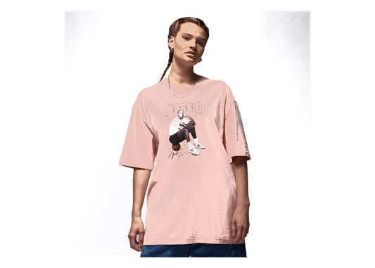 Jordan Women's Oversized Graphic T-Shirt Pink Glaze