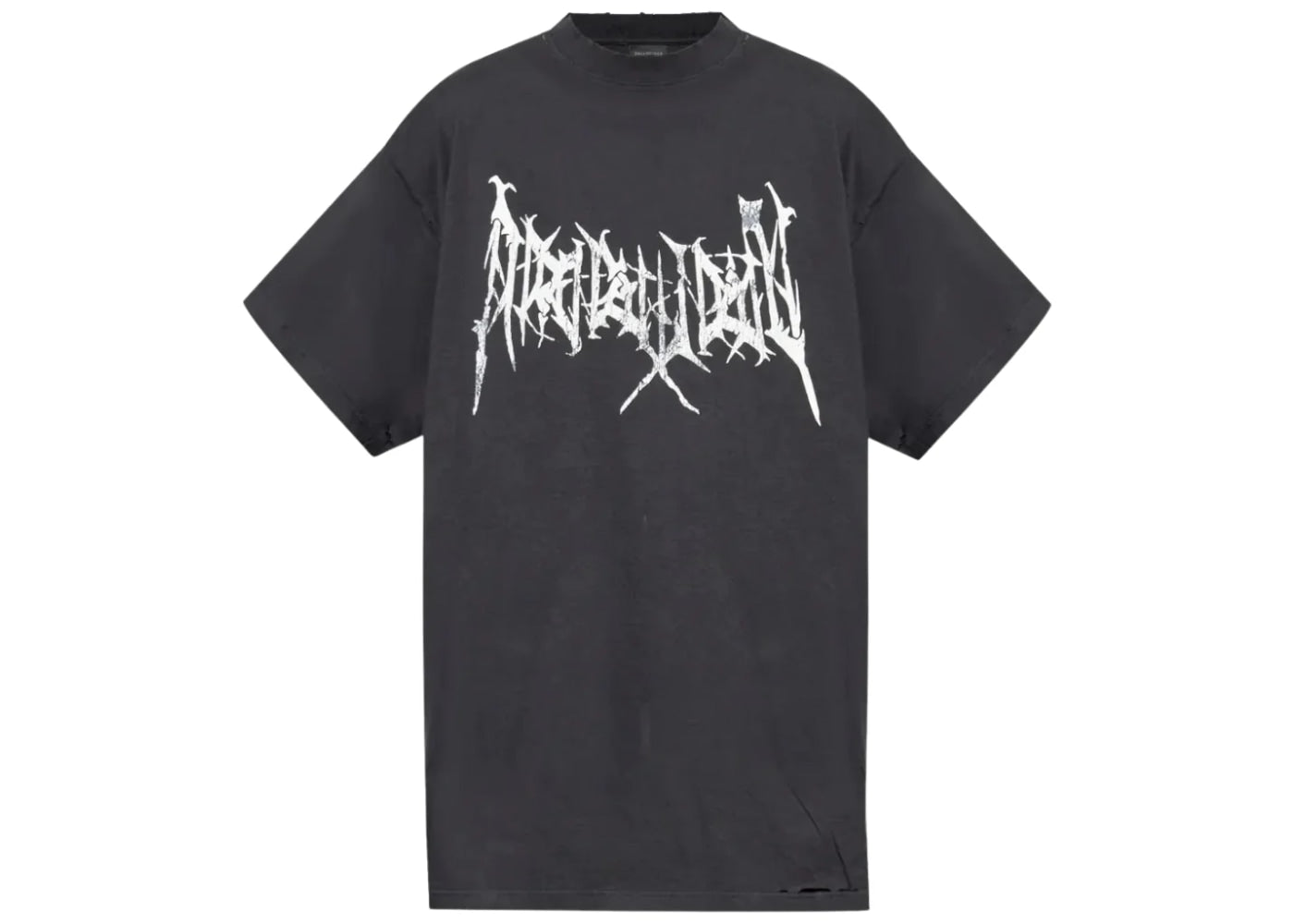 Balenciaga Metal Logo Oversized T-shirt Washed Black