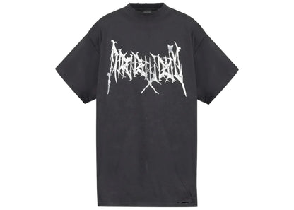 Balenciaga Metal Logo Oversized T-shirt Washed Black
