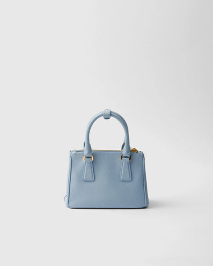 Prada Galleria Saffiano Lux leather micro bag Piccola Borsa Astrale Blue