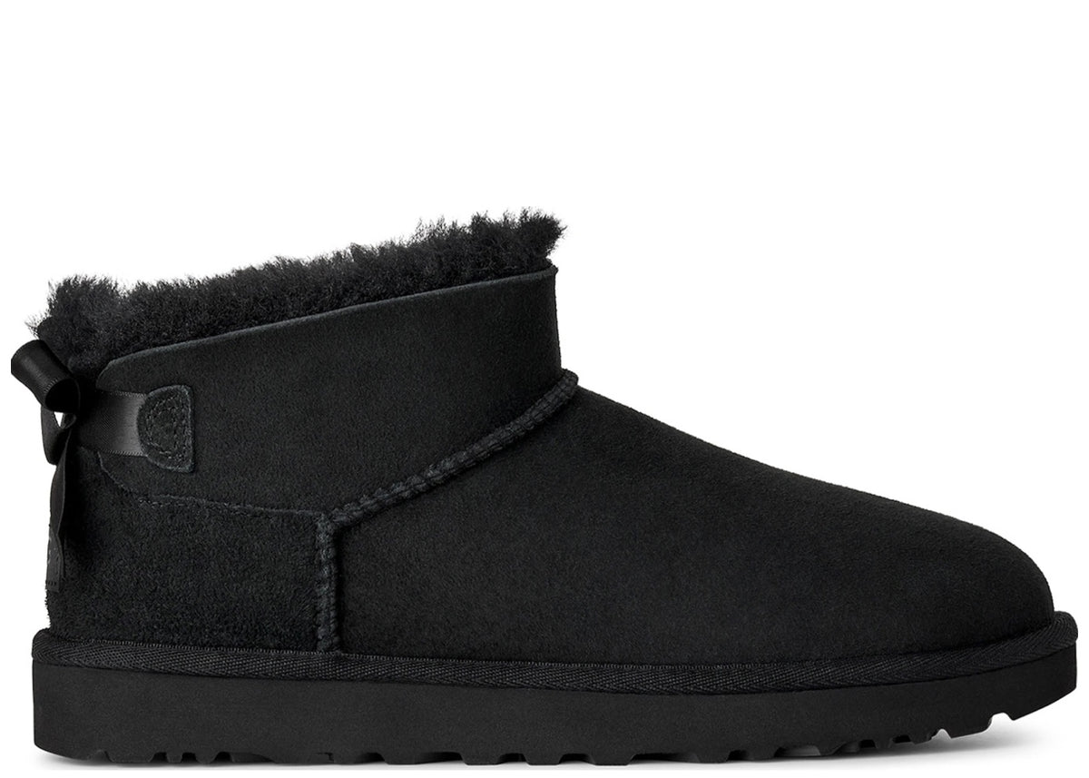 UGG Ultra Mini Bailey Bow Boot Black (Women's)