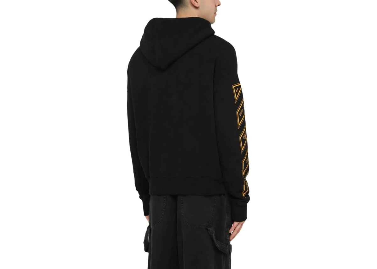Off White OW 23 Skate Hoodie Black Gold