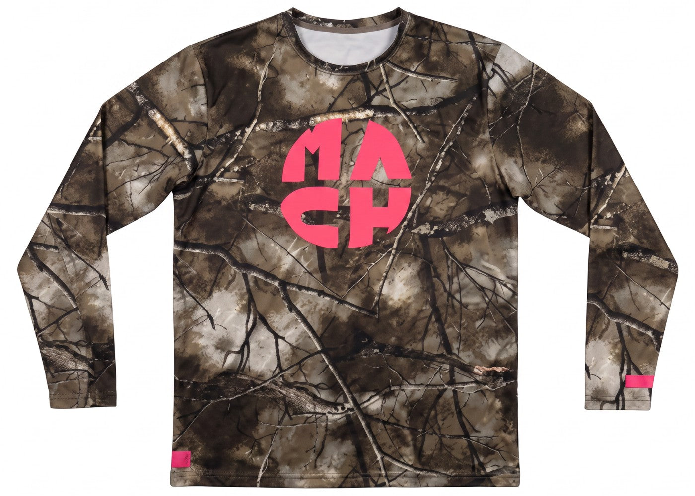 Mach Designs Real Tree Camo Iconic Pink Logo Long Sleeve Green
