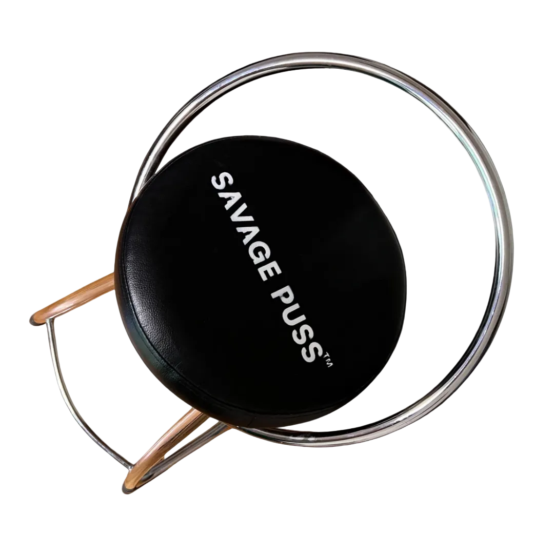 Savage Puss™ chromed eco-leather bar stool 1/1