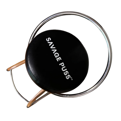 Savage Puss™ chromed eco-leather bar stool 1/1