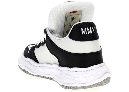 Maison Mihara Yasuhiro Wayne Low Leather Puffer Black White