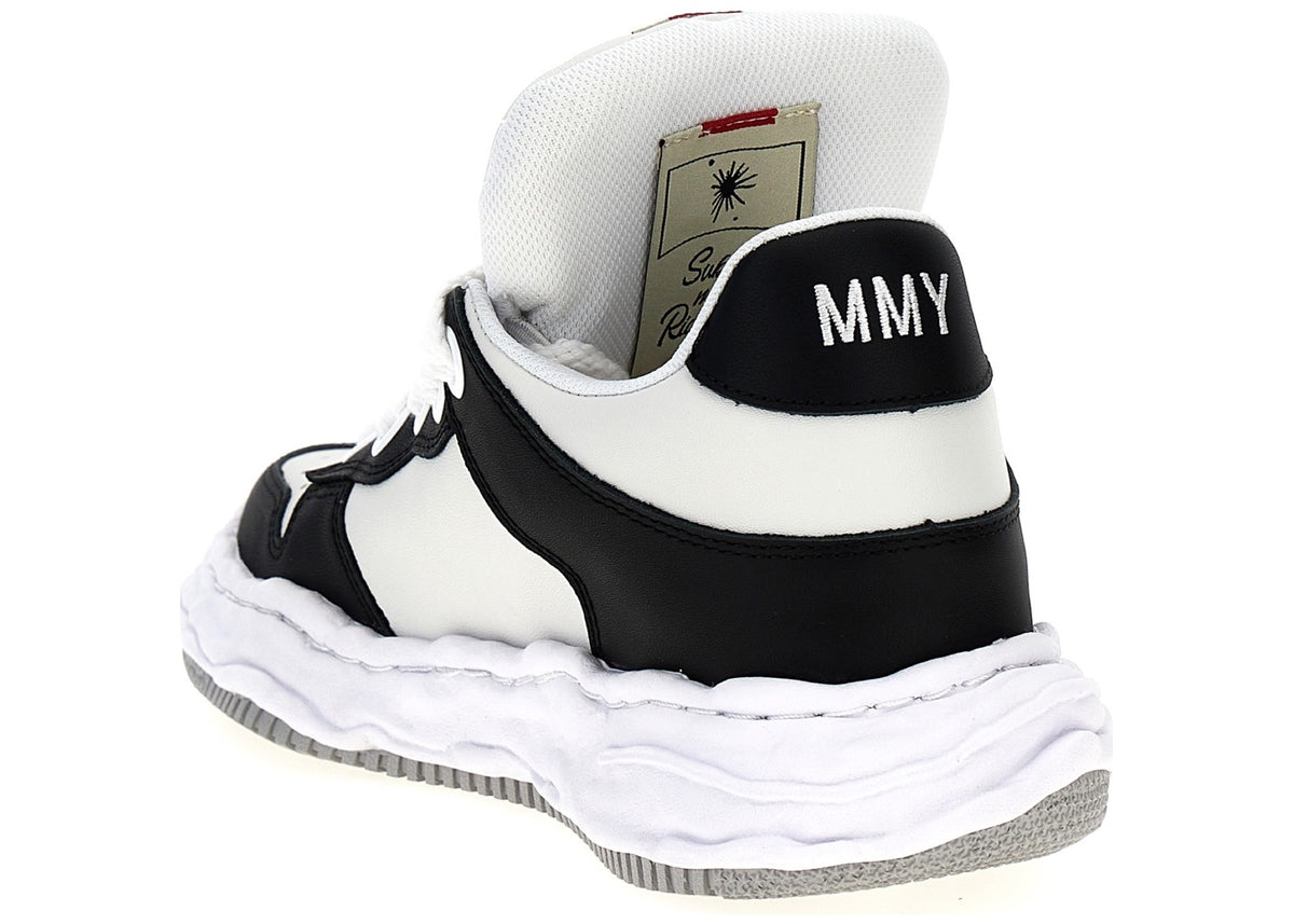 Maison Mihara Yasuhiro Wayne Low Leather Puffer Black White