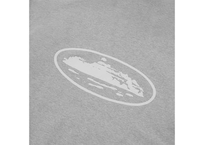 Corteiz Island Puff Print Zip Hoodie Heather Grey