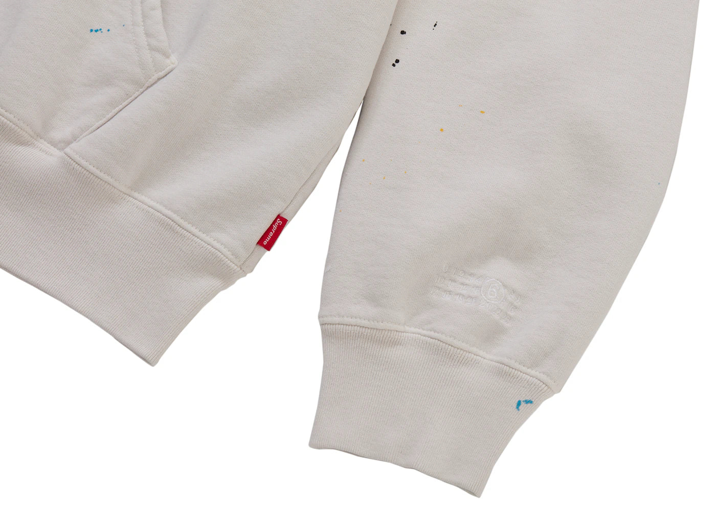 Supreme MM6 Maison Margiela Box Logo Zip Up Hooded Sweatshirt White