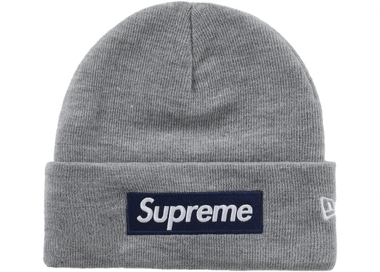 Supreme New Era Box Logo Beanie (FW25) Heather Grey