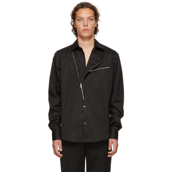 Givenchy Asymmetric Zip Shirt Black