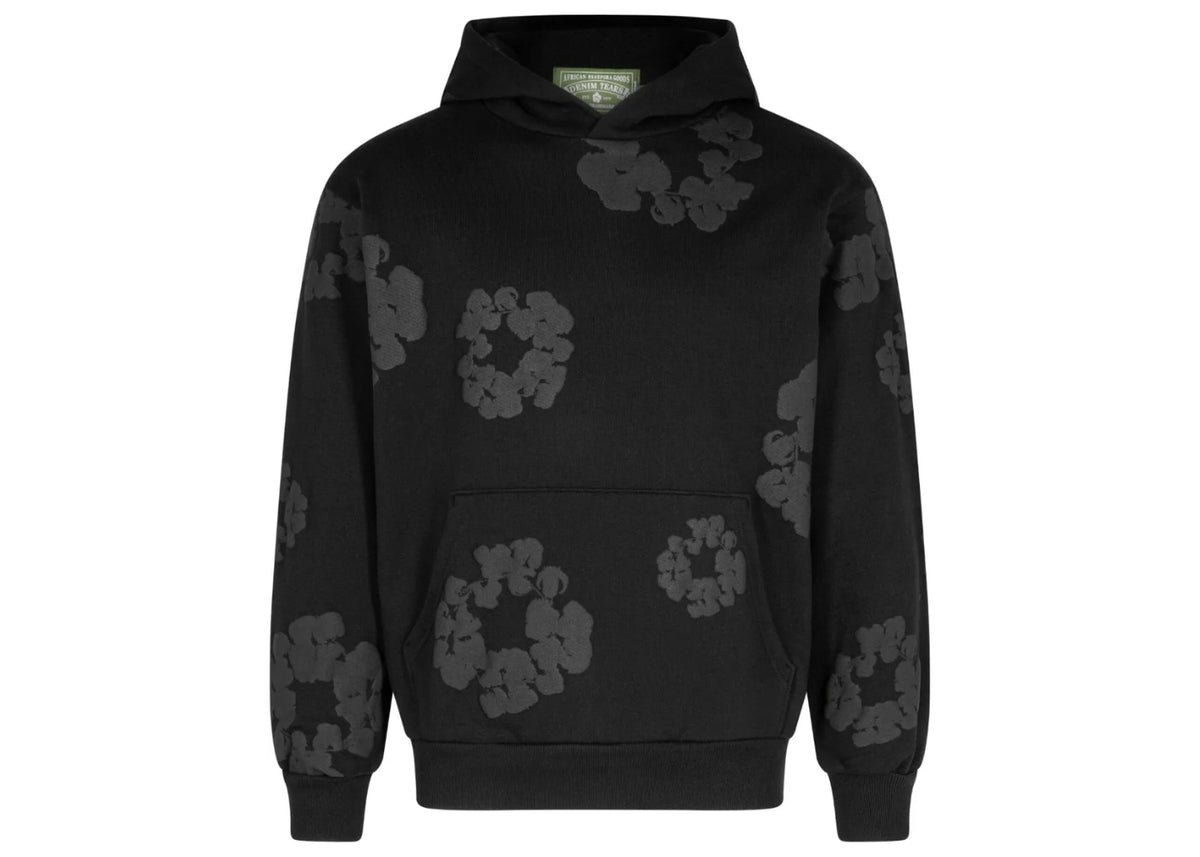 Denim Tears Mono Wreath Hoodie Black