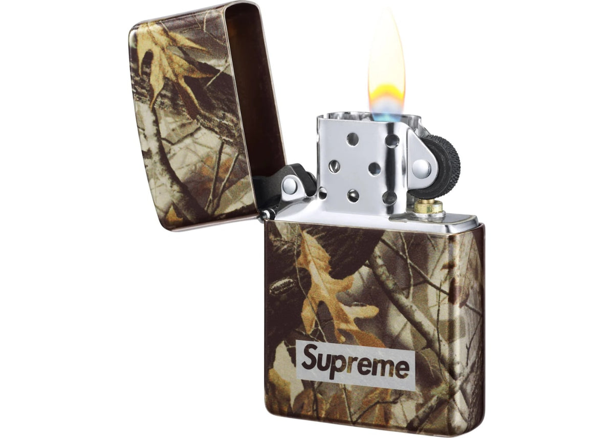 Supreme Camo Logo Zippo Lighter Camo Green