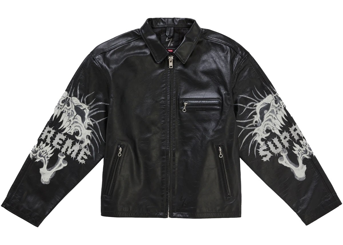 Supreme Y's by Yohji Yamamoto Leather Jacket Black