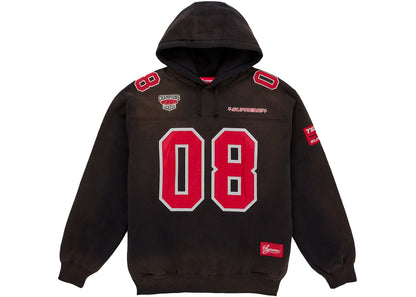 Supreme Football Jersey Hooded Sweatshirt Black