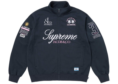 Supreme La Martina Jacob & Co Zip Up Sweatshirt Navy Blue