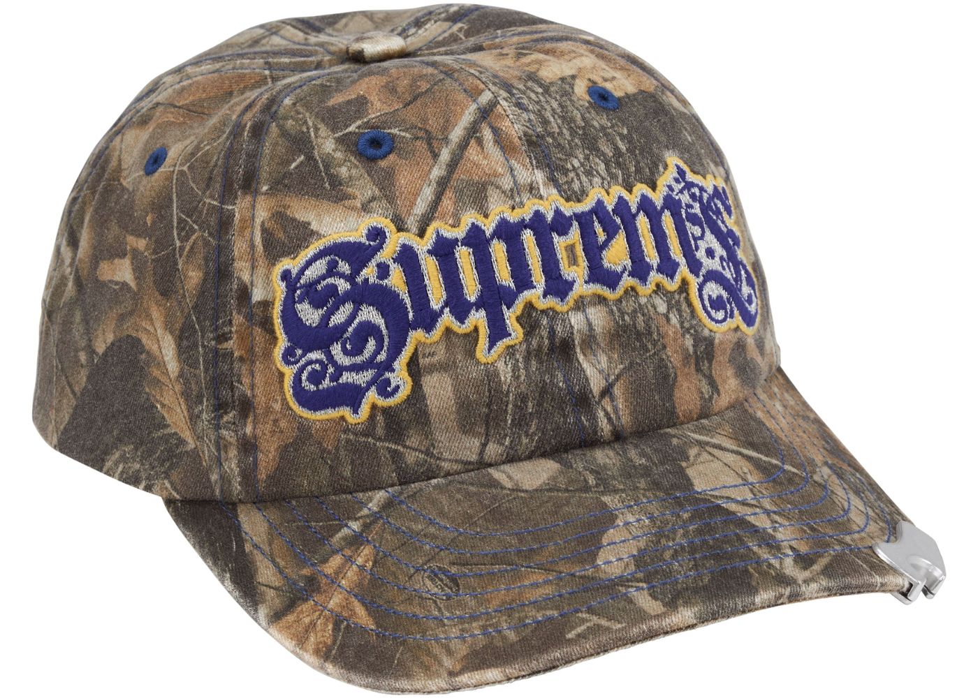 Supreme Bottle Opener 6-Panel Cap Realtree Hardwoods Camo Green