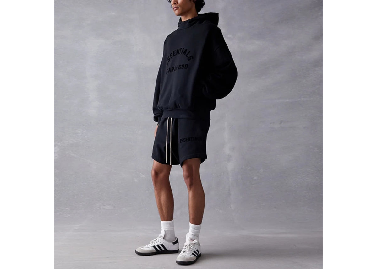 Fear of God Essentials Arch Logo Hoodie Jet Black