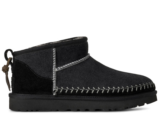 UGG Classic Ultra Mini Biarritz Boot Black (Women's)