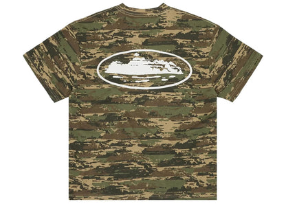 Corteiz Island Puff Print Tee Digi Green Camo