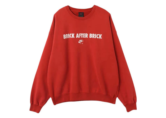 Jordan BIKE AIR x Nigel Sylvester Fleece Crewneck Sweatshirt Cinnabar Red