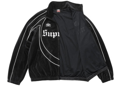Supreme Umbro Velour Track Jacket Black