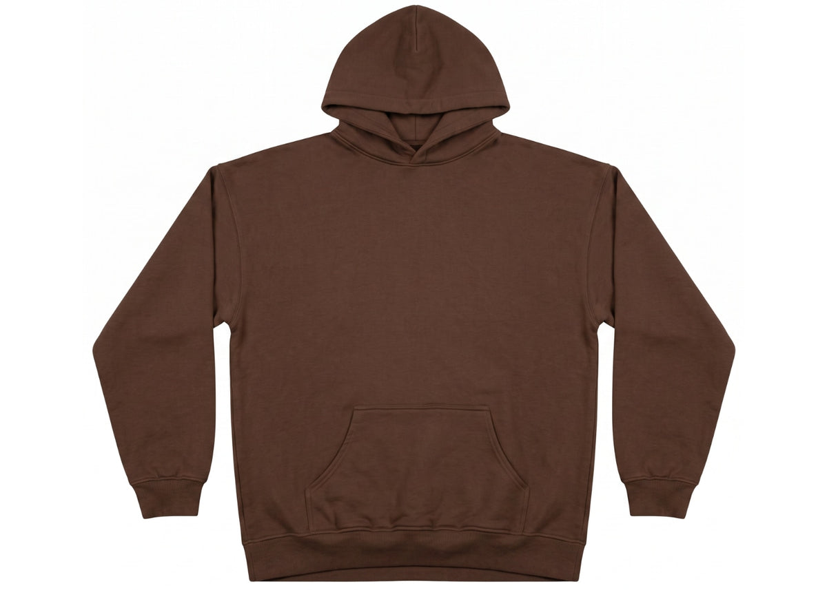 Cotton Garments Hoodie 500GSM Brown