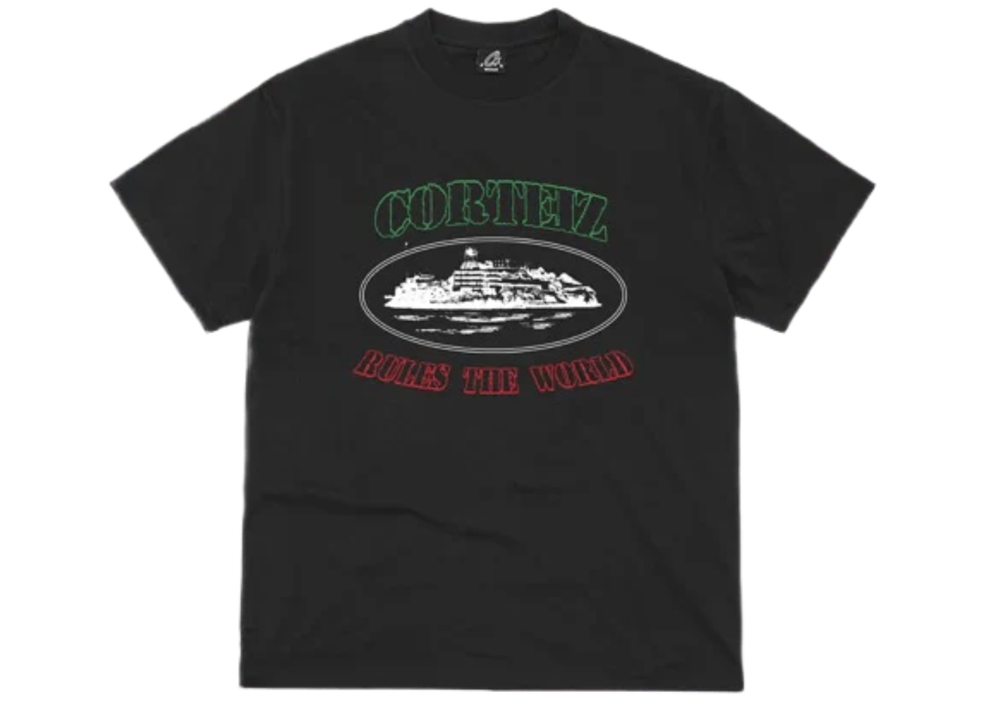 Corteiz Black OG Alcatraz Italy Tee