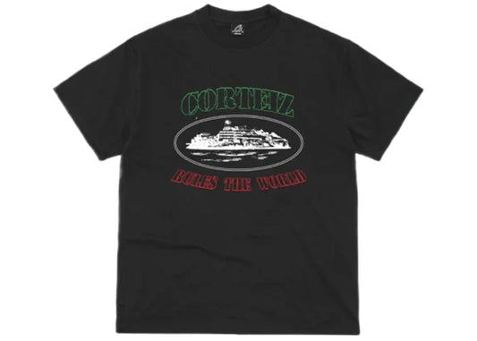 Corteiz Black OG Alcatraz Italy Tee