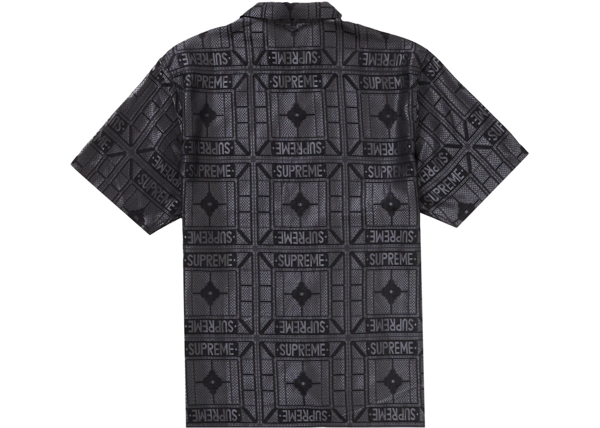 Supreme Tray Jacquard S/S Shirt Black