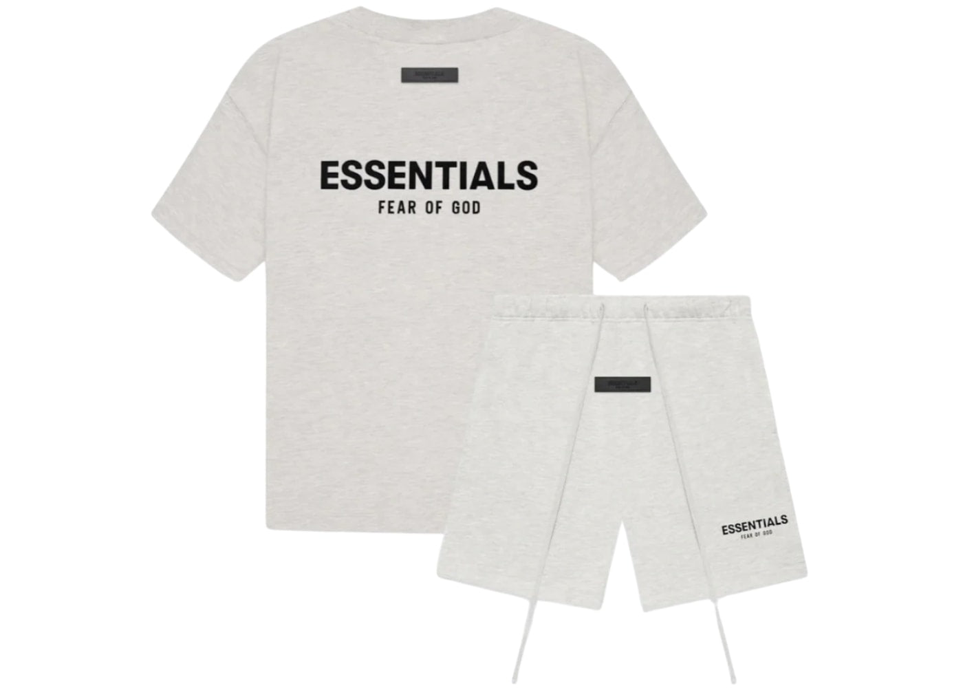 Fear of God Essentials Light Oatmeal Grey Summer Set