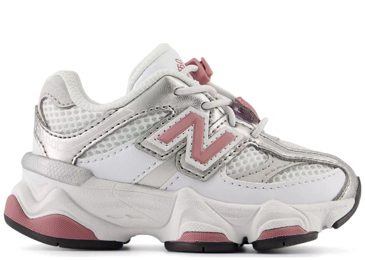New Balance 9060 Bungee Lace White Rosewood Silver (TD)
