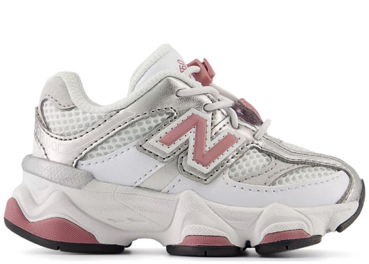 New Balance 9060 Bungee Lace White Rosewood Silver (TD)