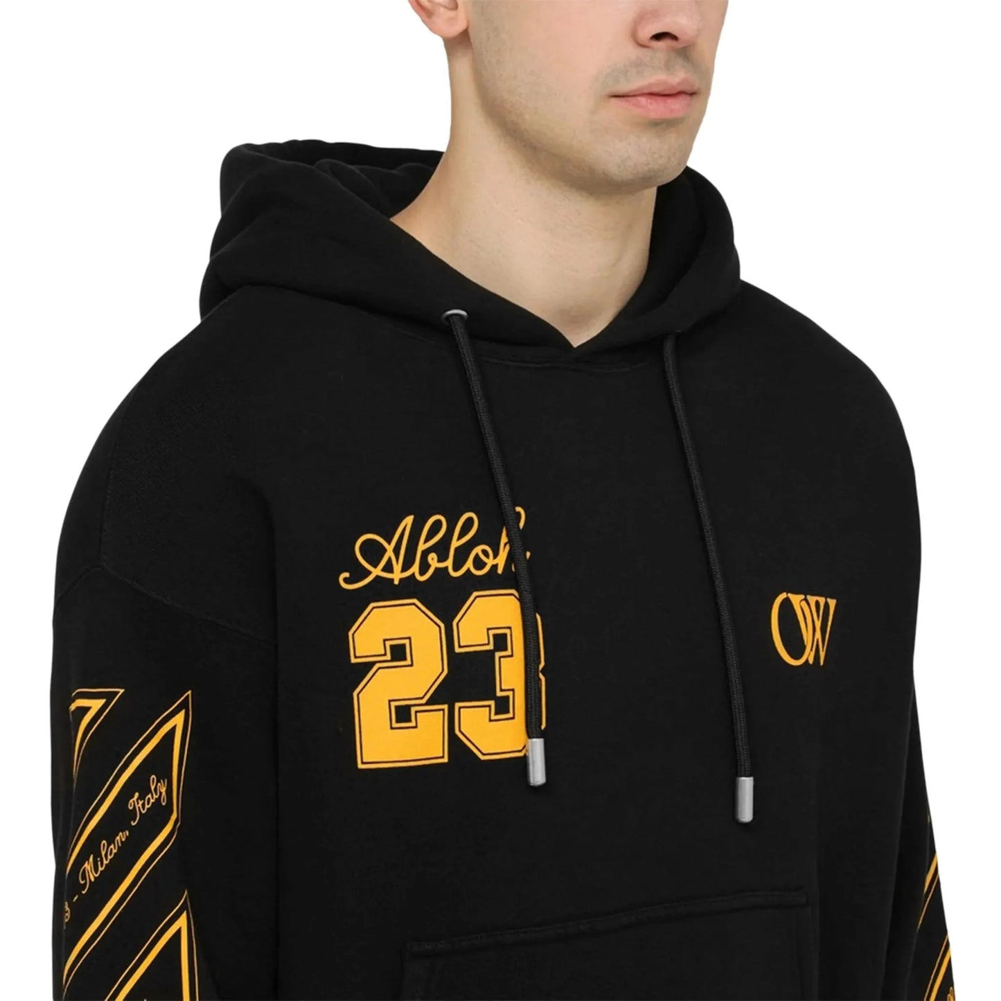 Off White OW 23 Skate Hoodie Black Gold