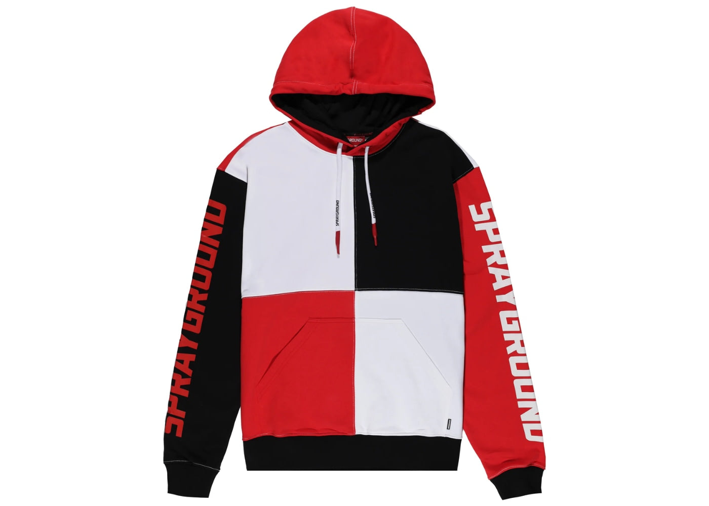 Sprayground Color Block Hoodie Red