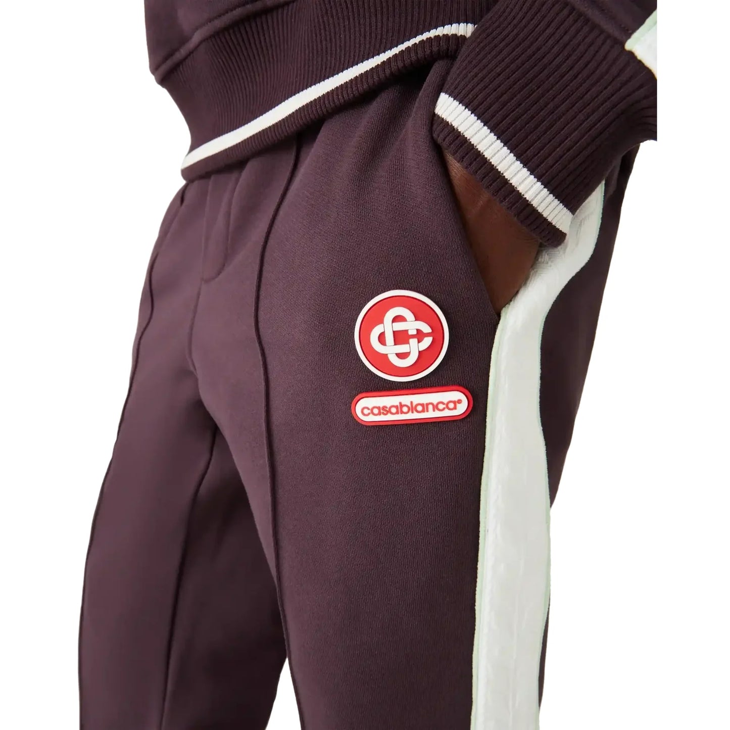 Casablanca Laurel Tape Sweatpants Dark Burgundy