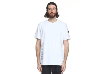 Moncler Vertical Side Split Logo T-shirt White