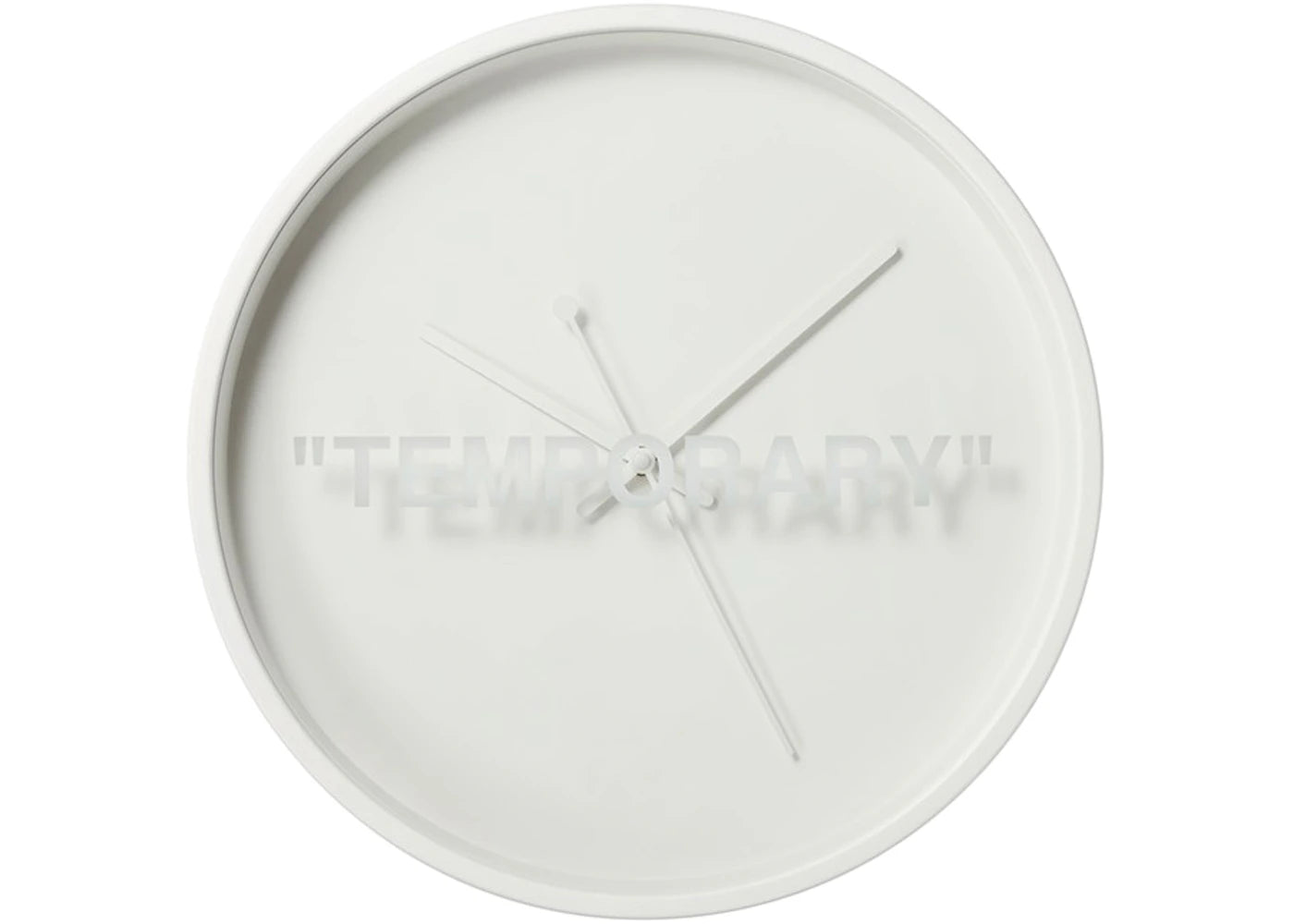 Virgil Abloh IKEA MARKERAD "TEMPORARY" Wall Clock White