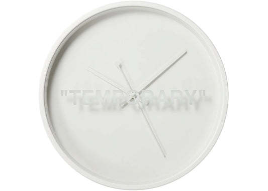 Virgil Abloh IKEA MARKERAD "TEMPORARY" Wall Clock White