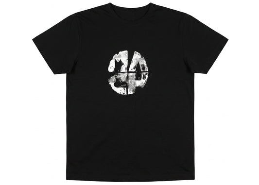 Mach Designs Damaged Iconic White Logo T-shirt Black