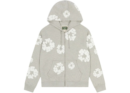 Denim Tears Cotton Wreath Zip Hoodie Grey