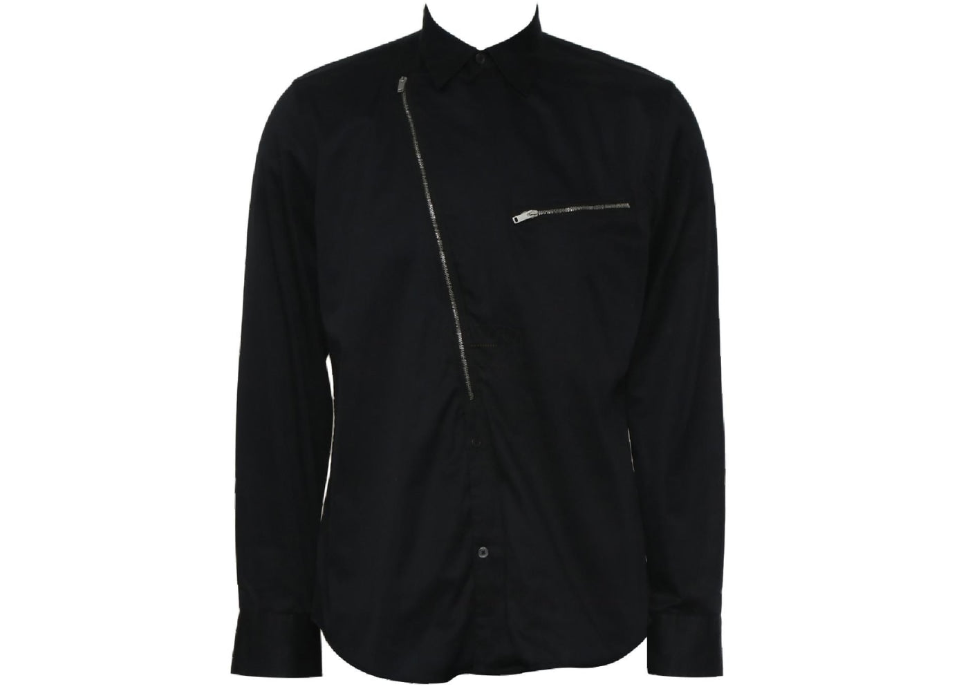 Givenchy Asymmetric Zip Shirt Black