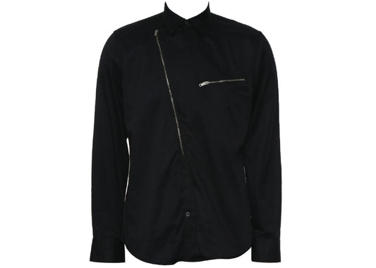 Givenchy Asymmetric Zip Shirt Black