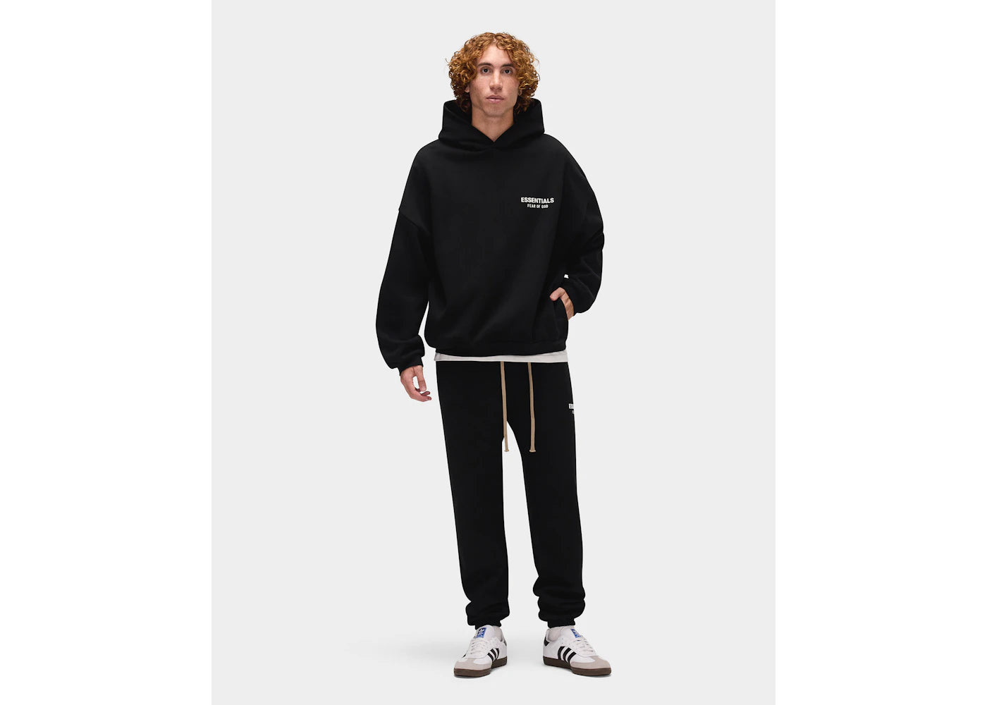 Fear of God Essentials Fleece Hoodie (FW24) Jet Black